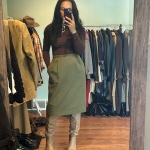 Olive Green Women's Skirt